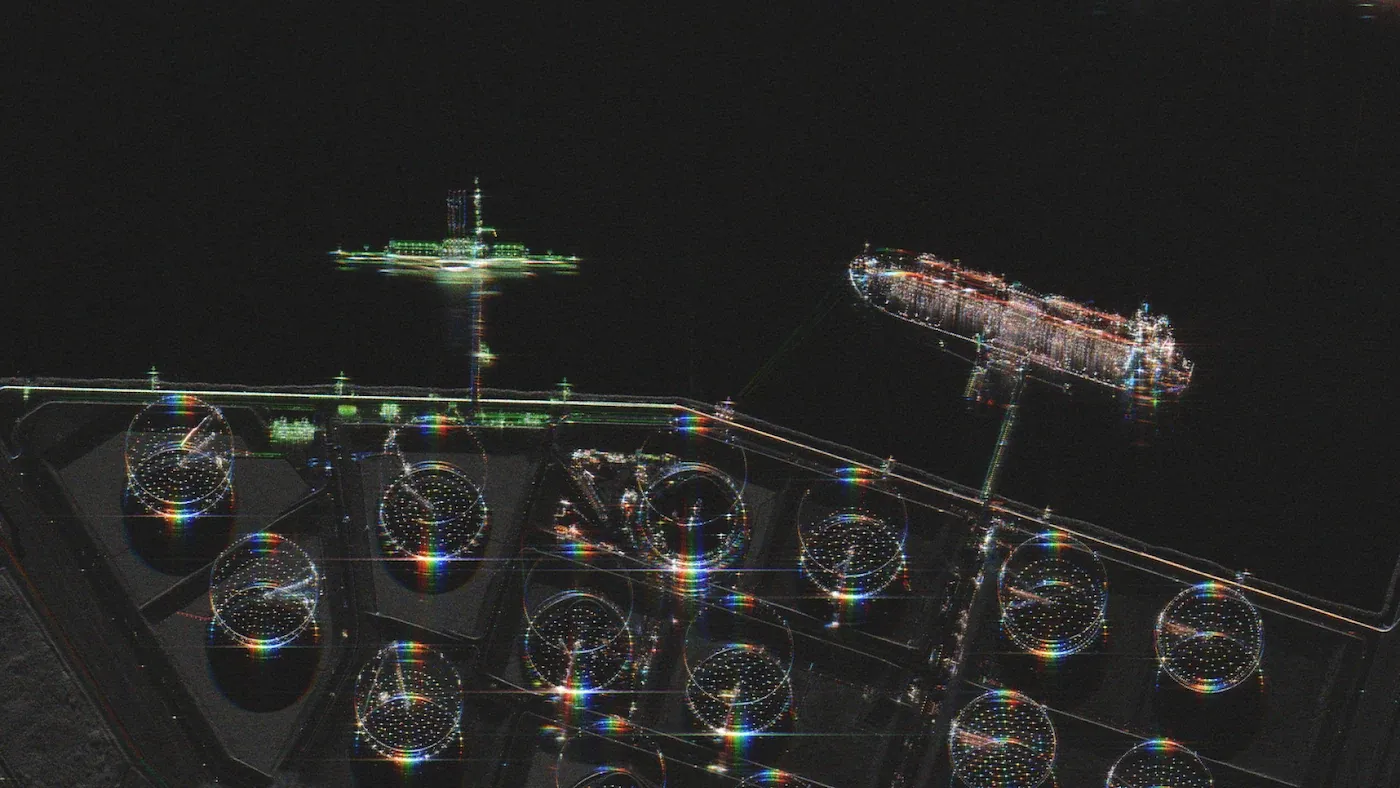 This is a detail of vessels in the Port of Rotterdam acquired in Dwell Precise mode.