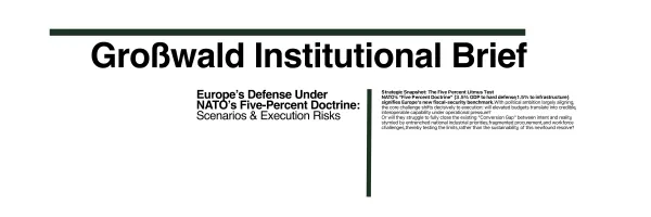 Europe’s Defense Under NATO’s Five‑Percent Doctrine: Scenarios & Execution Risks post image