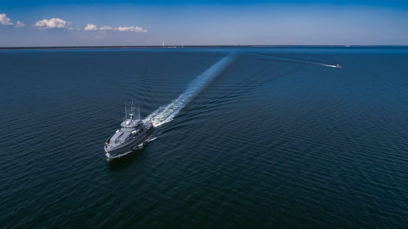 Estonian Navy patrol vessel EML Raju (P6732).